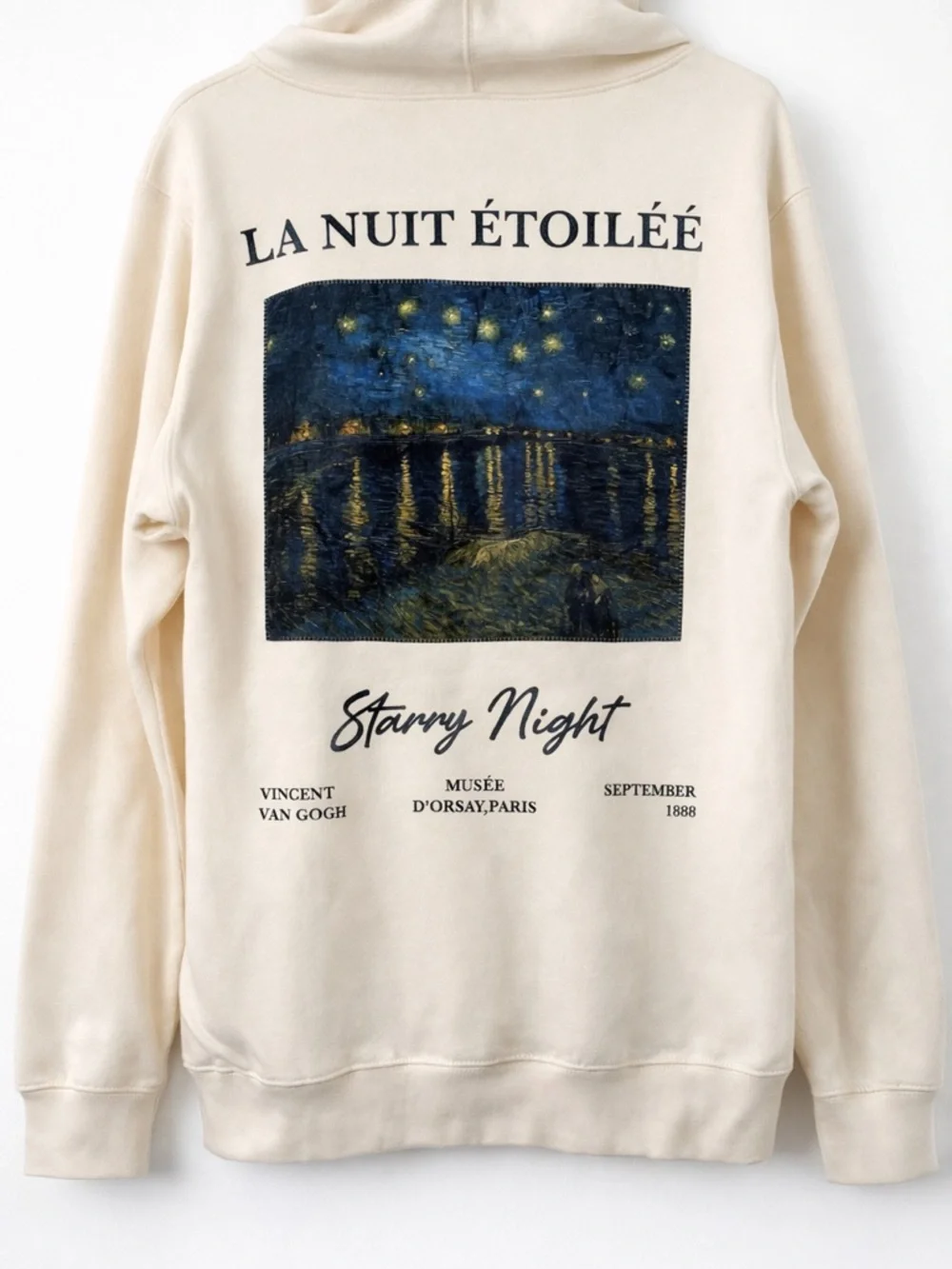 Eighty Eight Brand Starry Night Hoodie | Van Gogh Graphic | Size L - Picture 3 of 4